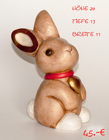 Hase braun Herz gold kl 